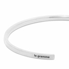 Le Gramme Men's Brushed Ribbon Bracelet in Silver