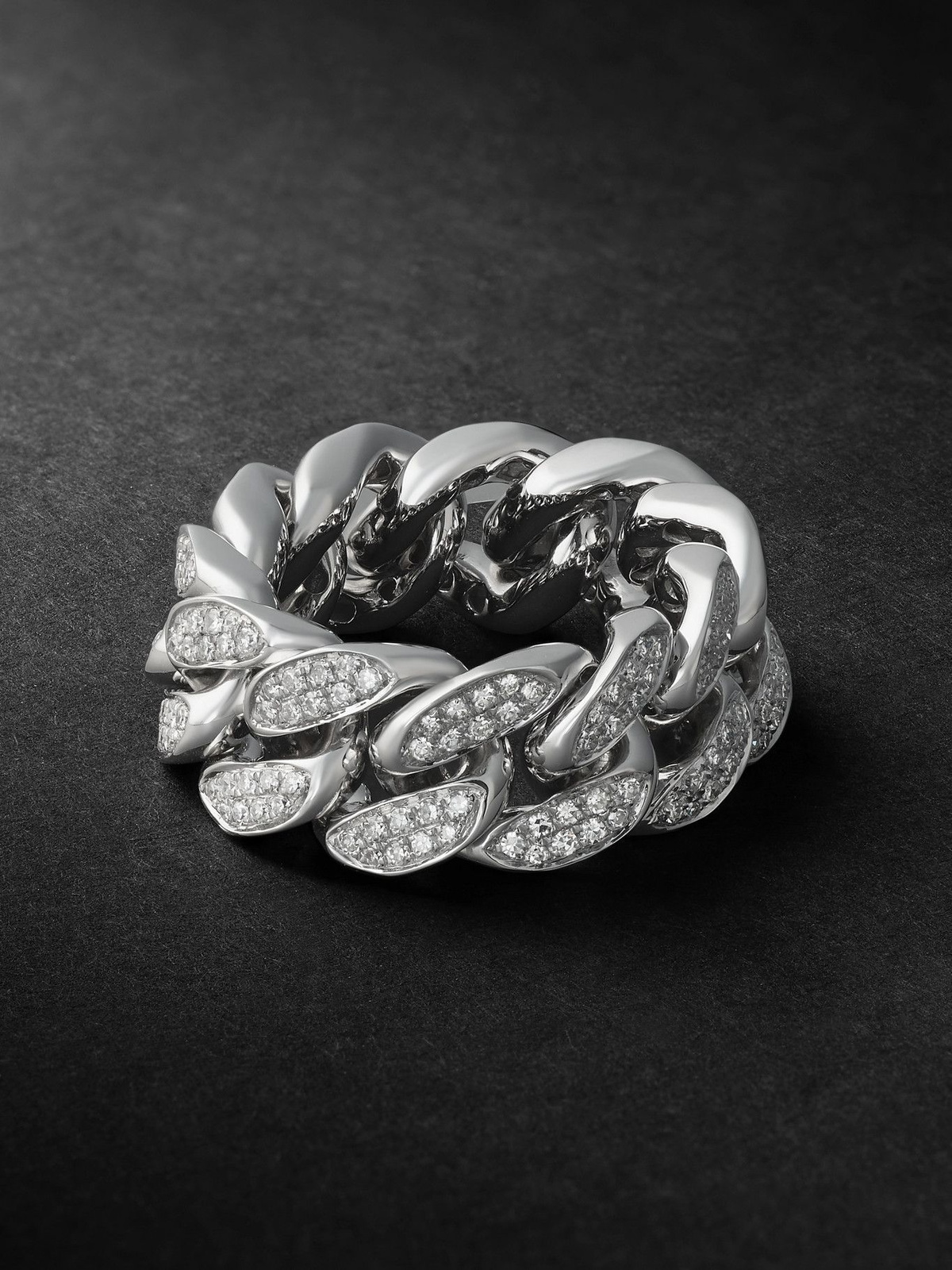 SHAY - 18-Karat White Gold Diamond Ring - Silver