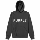 Purple Brand Men's Logo Popover Hoody in Black