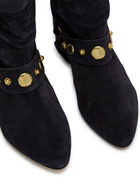 Isabel Marant étoile Stania Embellished Suede Mid-calf Boots Black