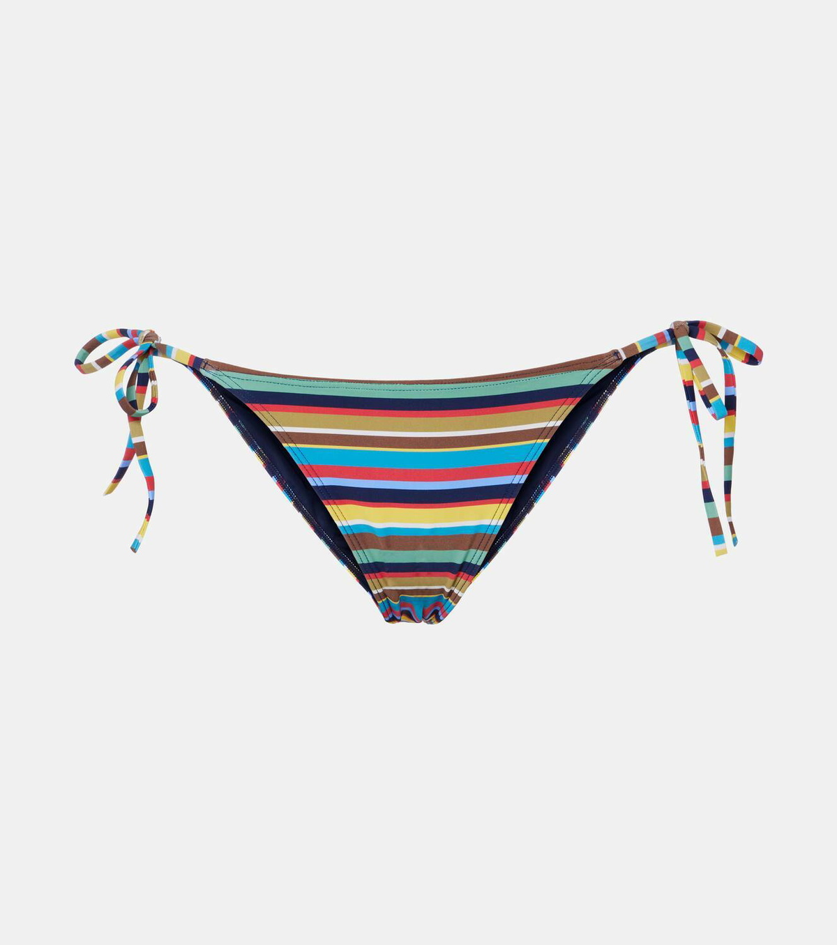 Staud Sisley striped low-rise bikini bottoms