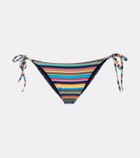 Staud Sisley striped low-rise bikini bottoms