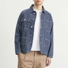 Service Works Men's Pinstripe Denim Coverall Jacket in Indigo