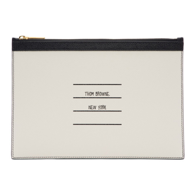 Photo: Thom Browne Black Paper Label Small Tablet Holder