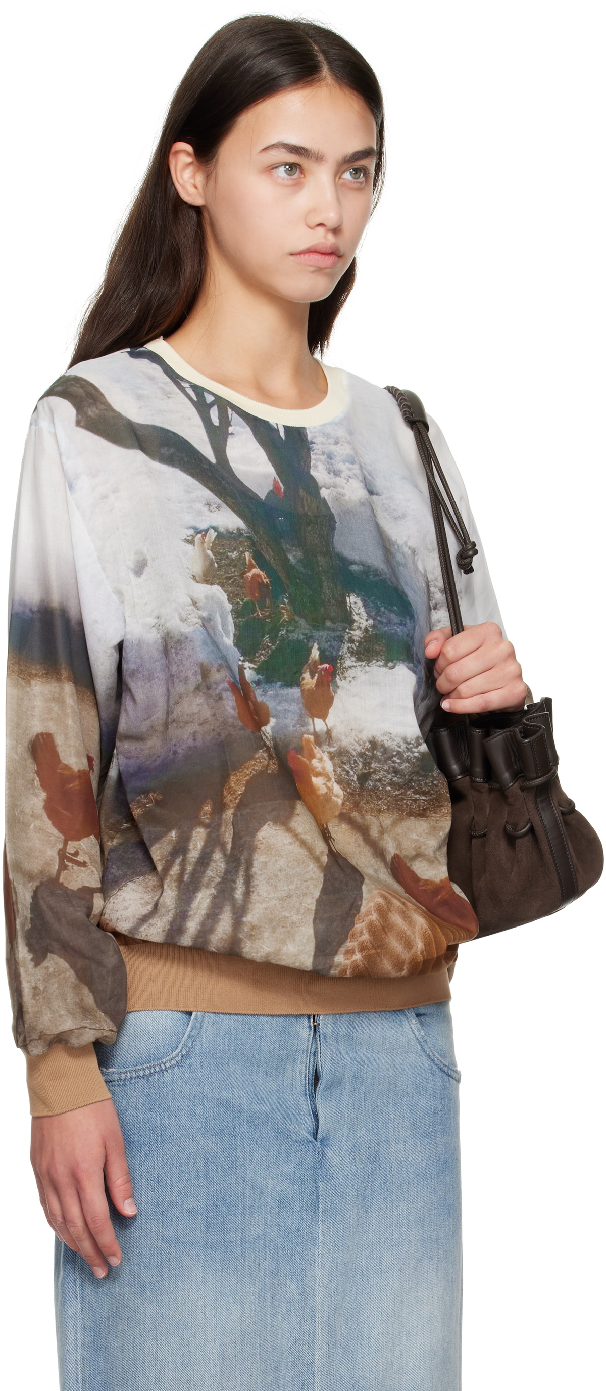 Bless Multicolor Nº80 Holidaysnowchicken Long T-shirt