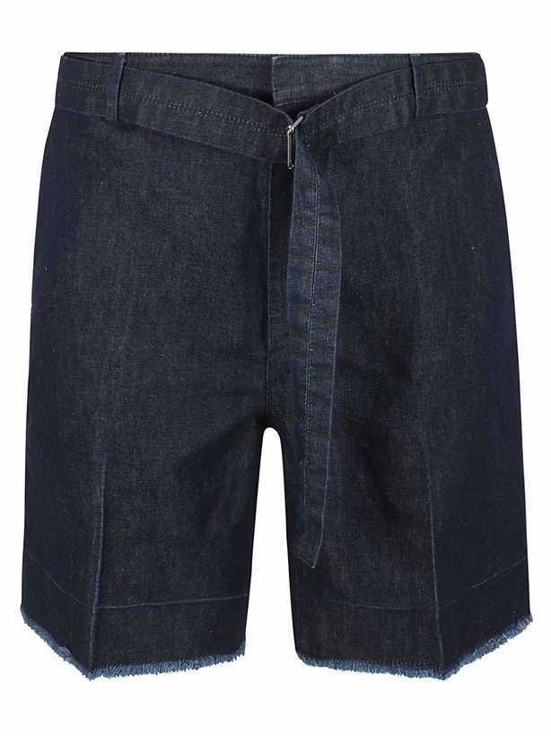 Photo: Lanvin Denim Belted Shorts