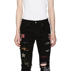 Amiri Black Art Patch Painted Jeans