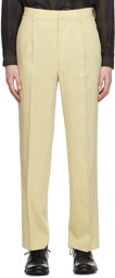 AURALEE Yellow Pleated Trousers