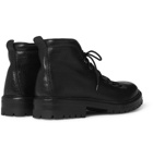 Officine Creative - Manchester Shearling-Lined Full-Grain Leather Boots - Black