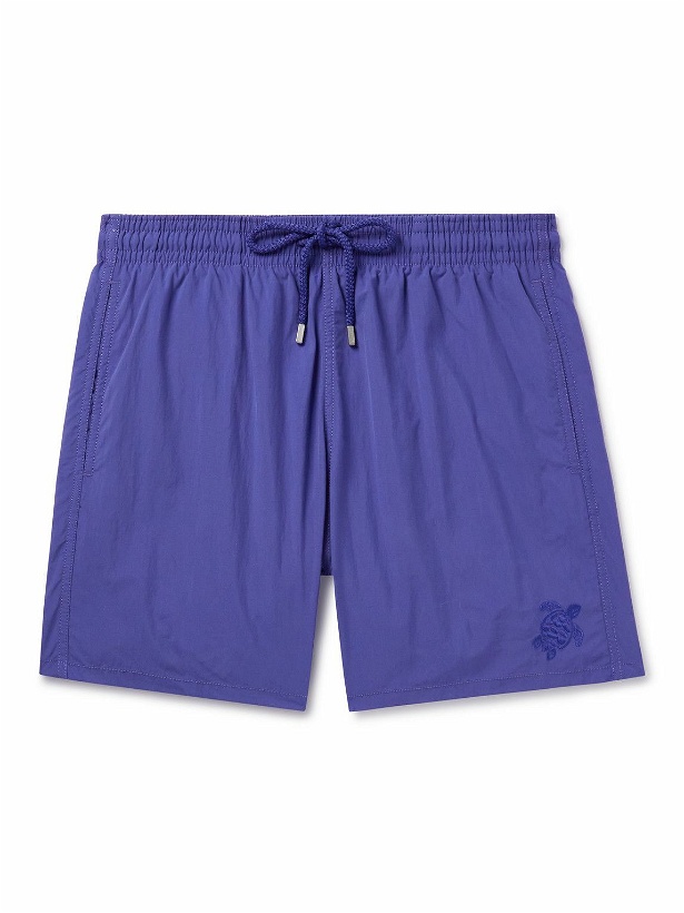 Photo: Vilebrequin - Moorea Mid-Length Printed Recycled Swim Shorts - Purple