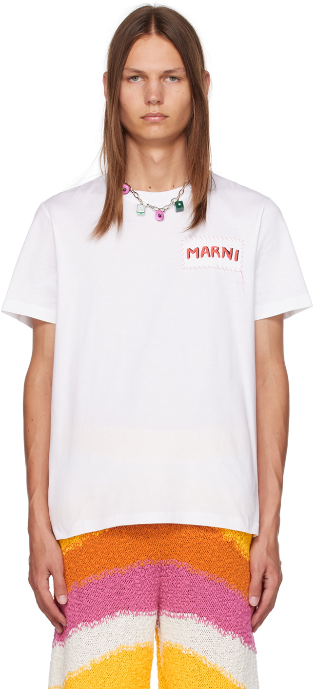 Marni White Patch T-Shirt Marni