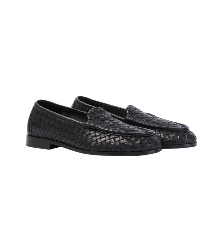 Photo: Bottega Veneta Silenzio Intrecciato leather loafers