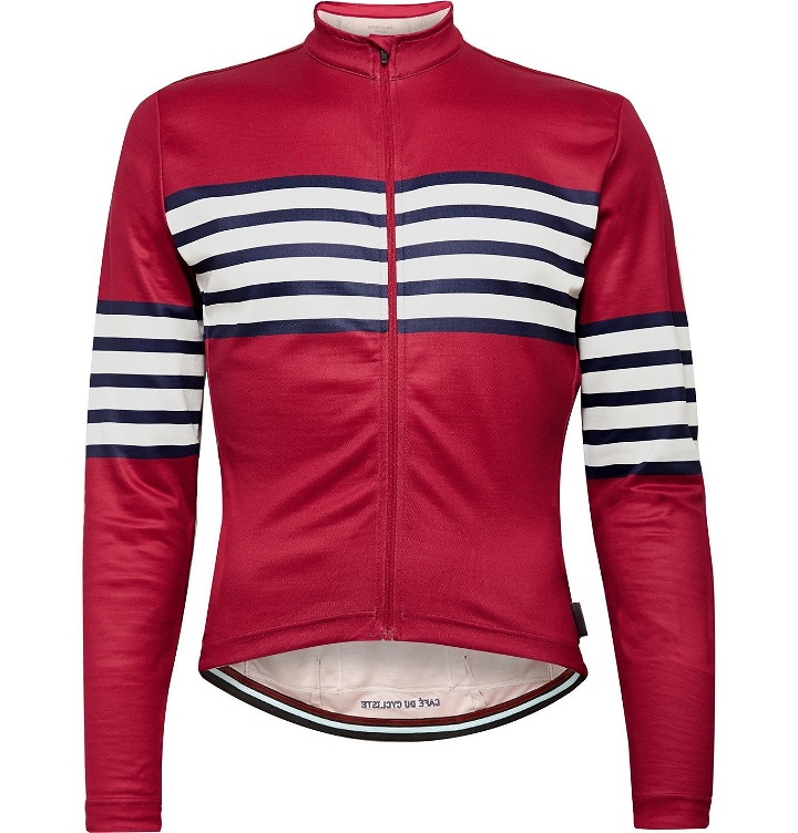 Photo: Cafe du Cycliste - Claudette Striped Cycling Jersey - Red