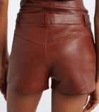 Stouls Roxie mid-rise leather shorts