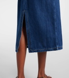 Nensi Dojaka Denim corset dress