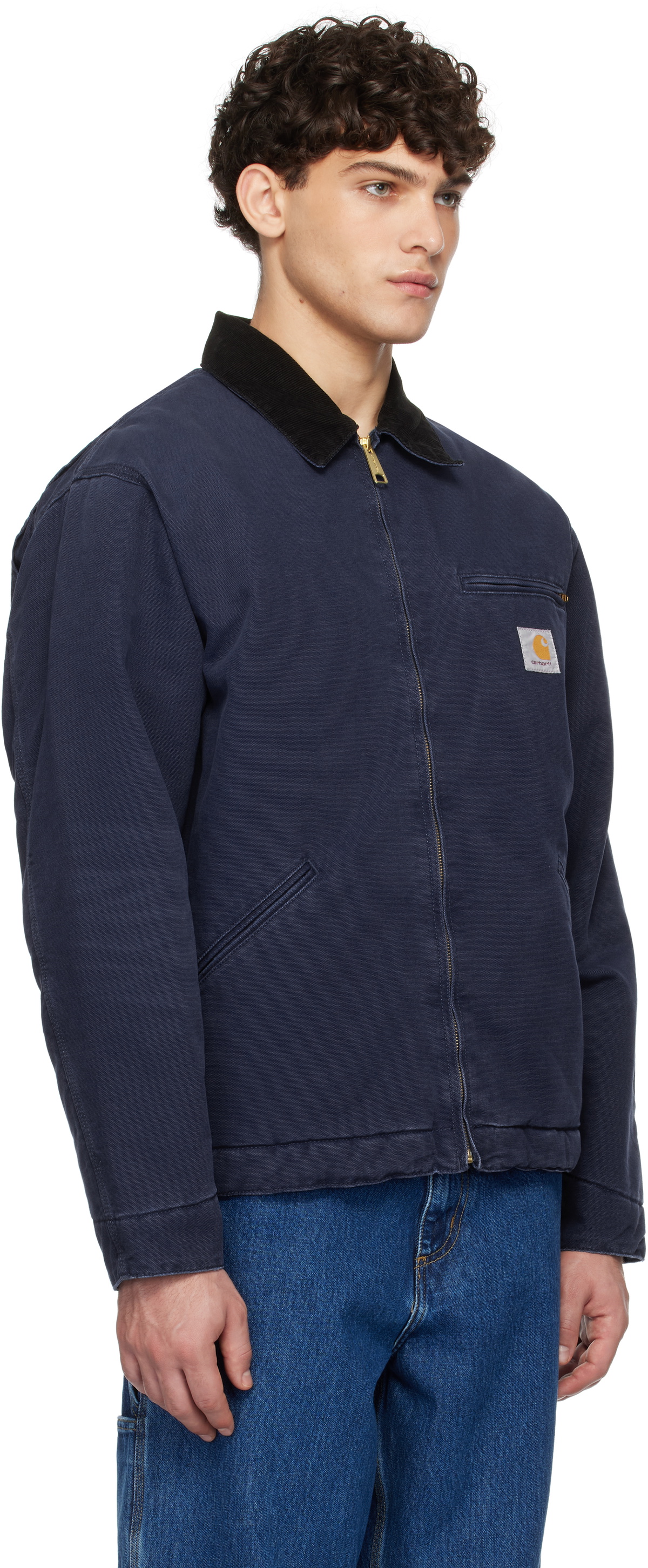 navy blue dress for baby girl Woman in winter scene with carhartt beanie main image 1