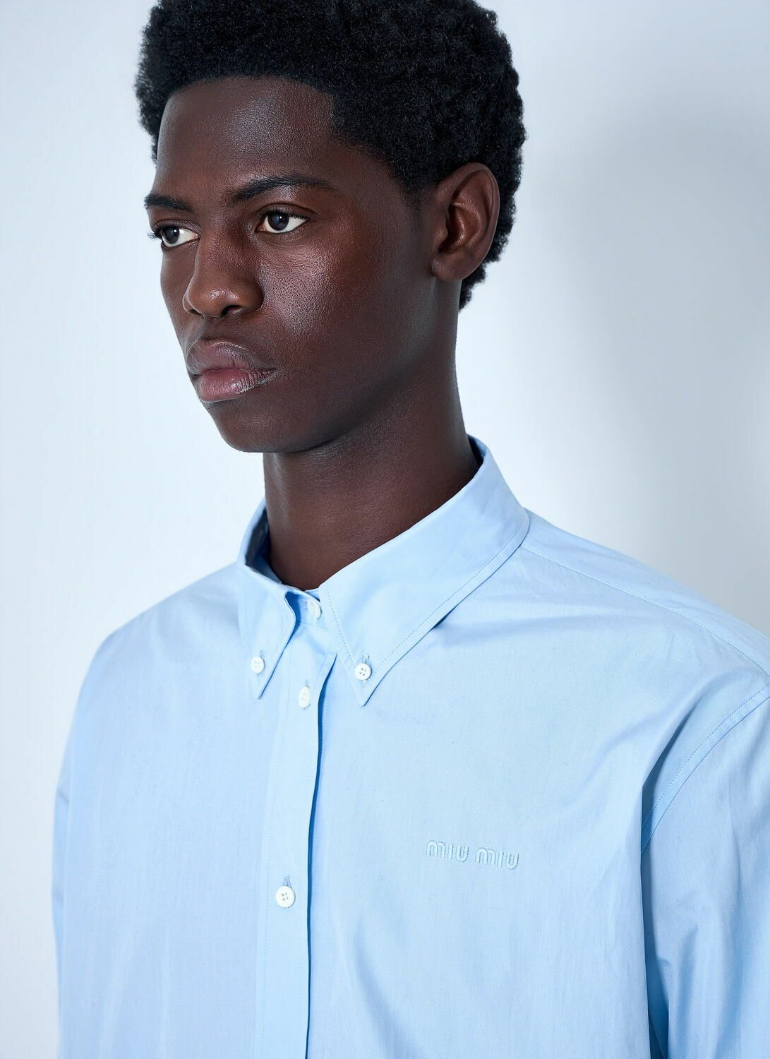 Miu Miu Cotton Poplin Button-Down Shirt