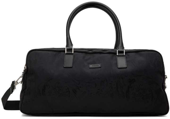 Photo: Versace Black Nylon Barocco Duffle Bag