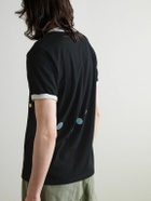 KAPITAL - Hard Rain Sundance Printed Cotton-Jersey T-Shirt - Black