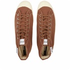 Novesta Star Dribble Contrast Stitch Sneakers in Brown/Beige/Ecru