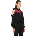 Marcelo Burlon County of Milan Black Cropped Color Wings Hoodie