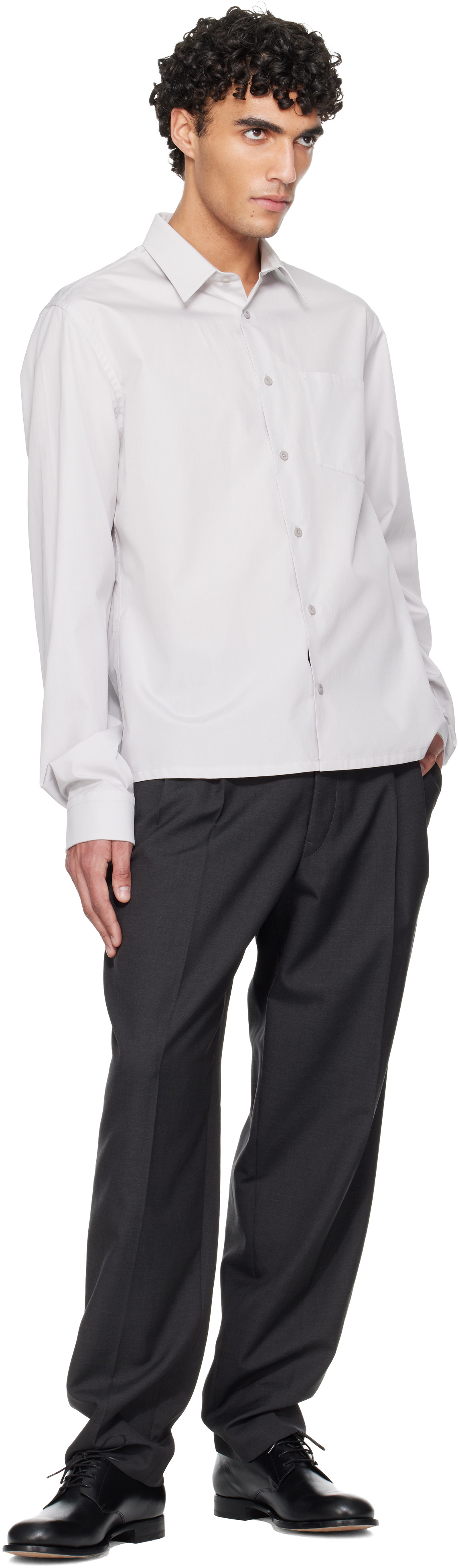 Rier Gray Popeline Shirt
