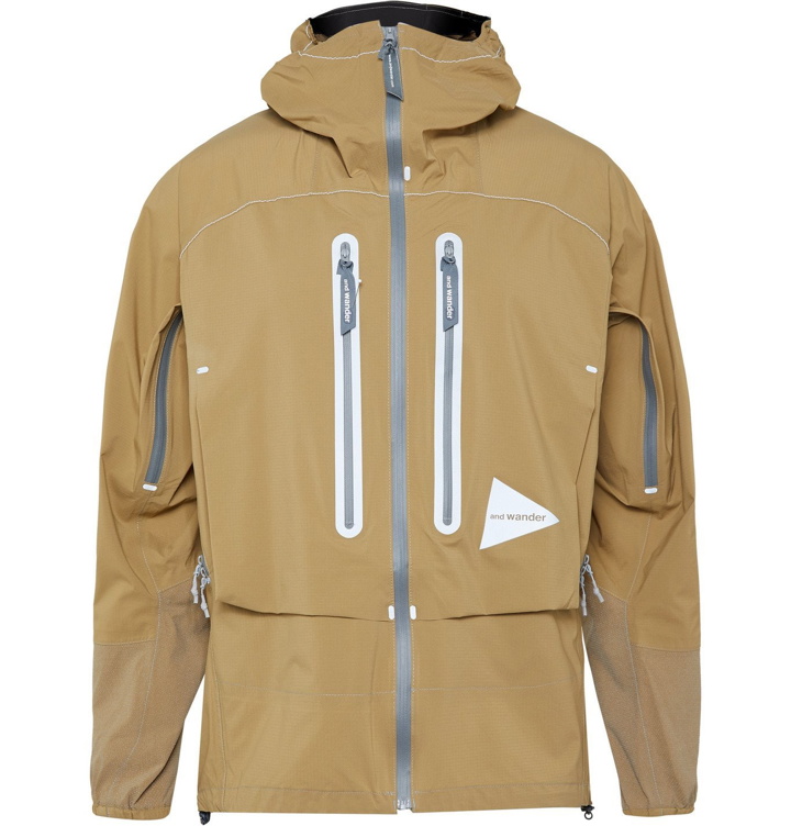 Photo: And Wander - Shell Hooded Jacket - Neutrals