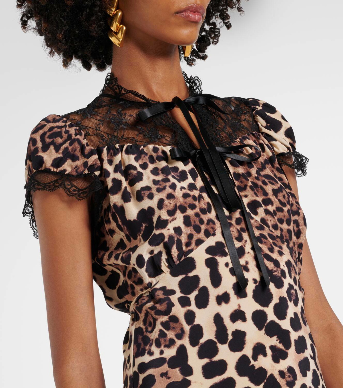 Rodarte Leopard print silk midi dress Rodarte