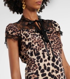 Rodarte Leopard-print silk midi dress