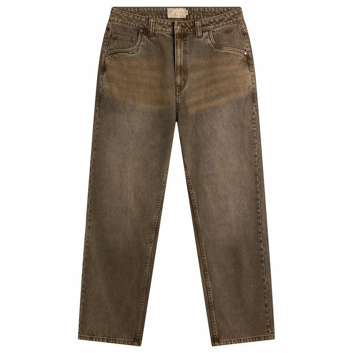 DIME - Djco Straight-Leg Logo-Embroidered Jeans - Brown Dime