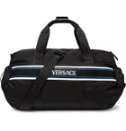 Versace - Logo-Detailed Webbing-Trimmed Nylon Duffle Bag - Black