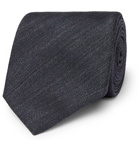 Brioni - 7cm Mélange Silk and Linen-Blend Tie - Men - Navy