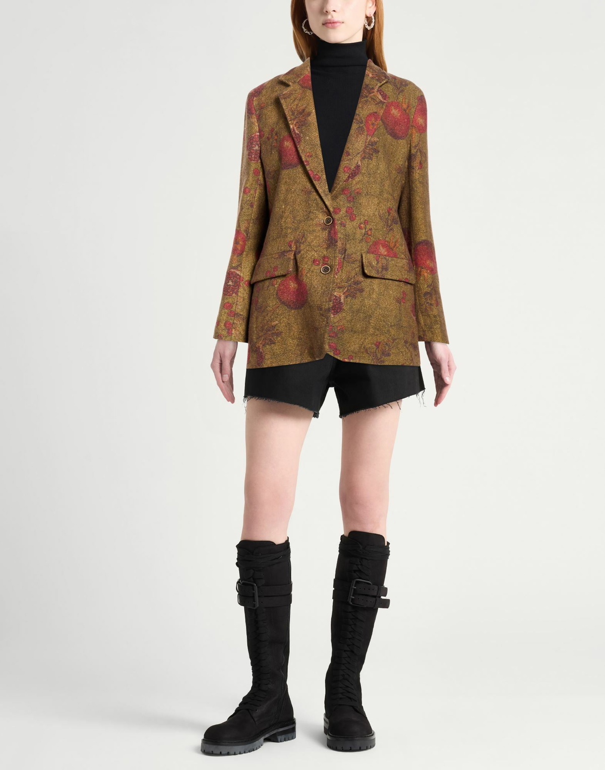 Uma Wang Womens Blazer Military in Green
