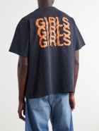 SECOND / LAYER - GGG Printed Cotton-Jersey T-Shirt - Blue