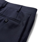 Canali - Grey Slim-Fit Nailhead Wool Trousers - Blue