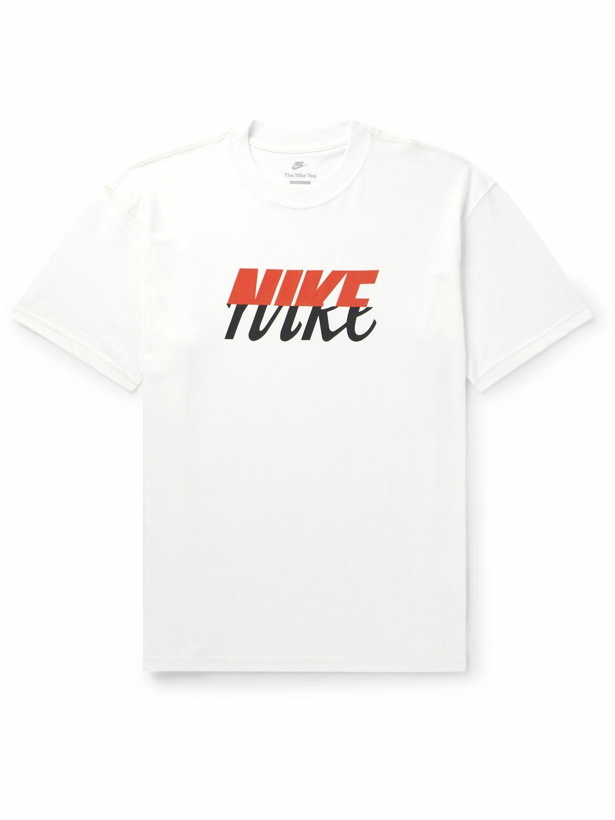 Photo: Nike - Logo-Print Cotton-Jersey T-Shirt - White