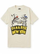 PARADISE - Bronx Vs Queens Printed Cotton-Jersey T-Shirt - Neutrals