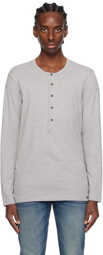 TOM FORD Gray Patch Long Sleeve Henley