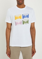 PS Paul Smith Tapes Printed Cotton T-shirt White