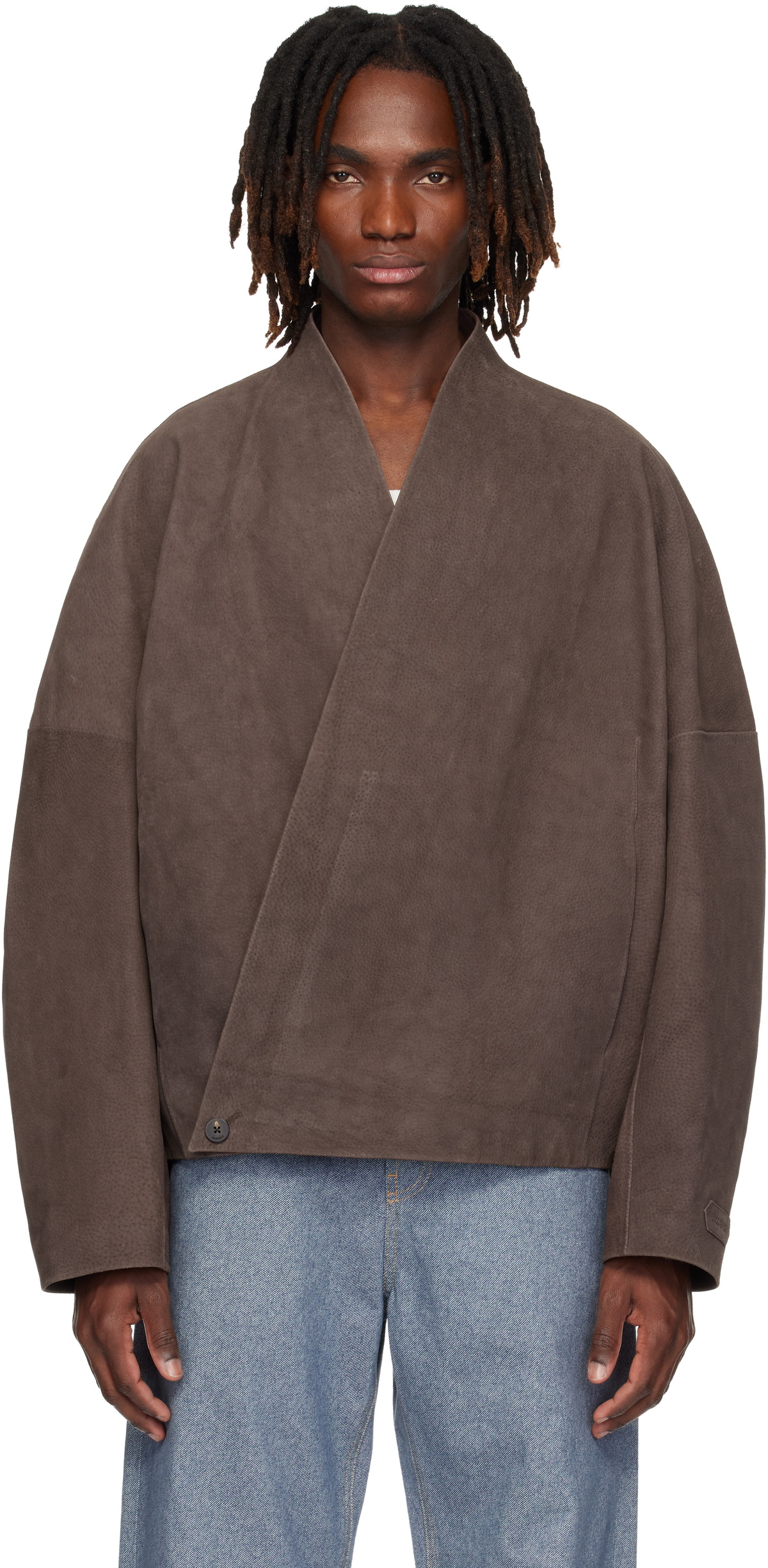 JACQUEMUS Brown 'The Berger' Suede Jacket Jacquemus JACQUEMUS Brown 'The Berger' Suede Jacket Jacquemus