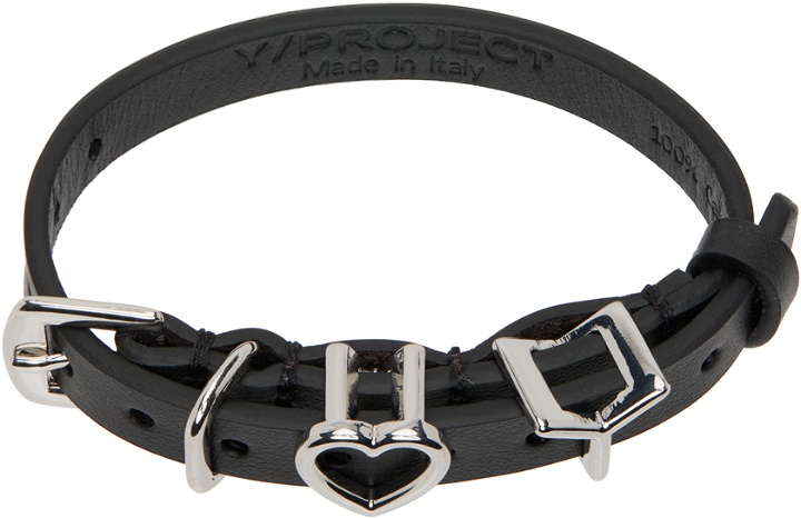 Photo: Y/Project Black & Silver Y Heart Belt Bracelet