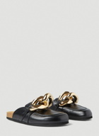 Backless Chain Loafers in Black