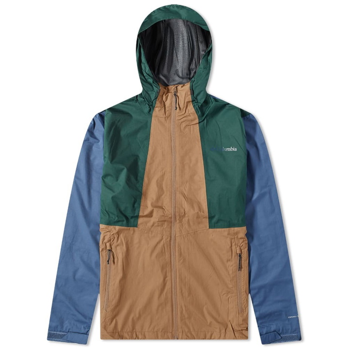 Photo: Columbia Men's Inner Limits II Jacket in Brown And Spruce Green