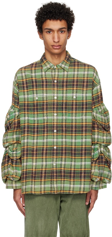 Photo: R13 Green Multi-Pocket Workwear Shirt