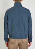 Stone Island Warp Crinkled Nylon Jacket Blue Dark