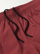 Onia - Straight-Leg Mid-Length Crinkled Swim Shorts - Red