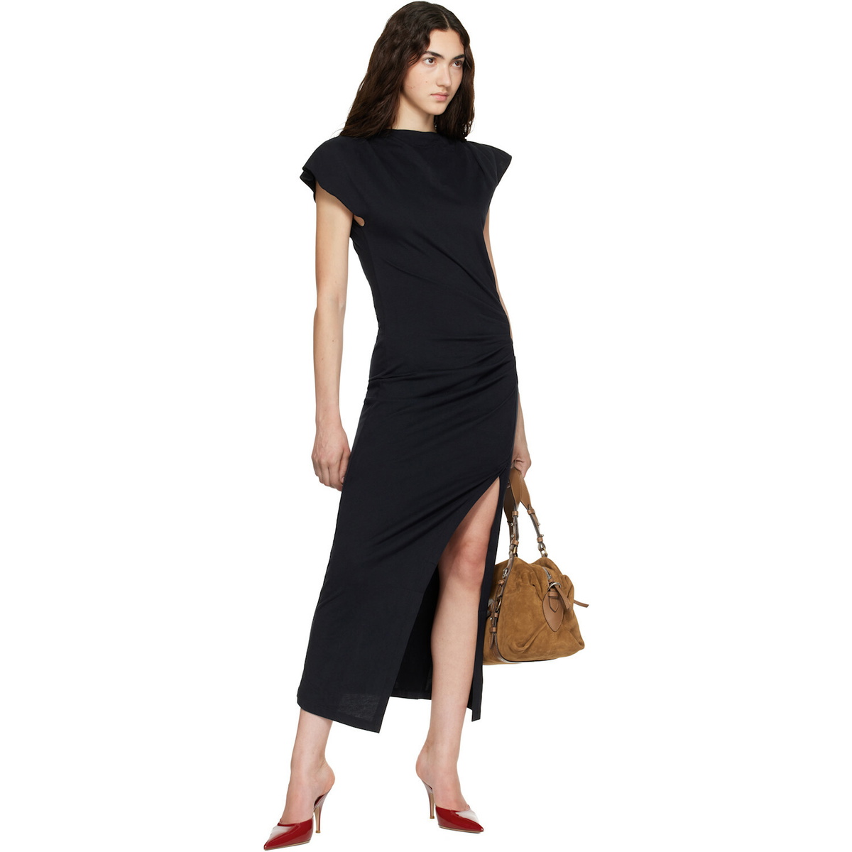 Isabel Marant Black Nadela Midi Dress