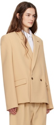 WARDROBE.NYC Beige Hailey Bieber Edition HB Blazer