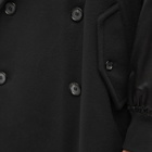 Alexander McQueen Men's Drop Shoulder Double Breasted Peacoat in Black