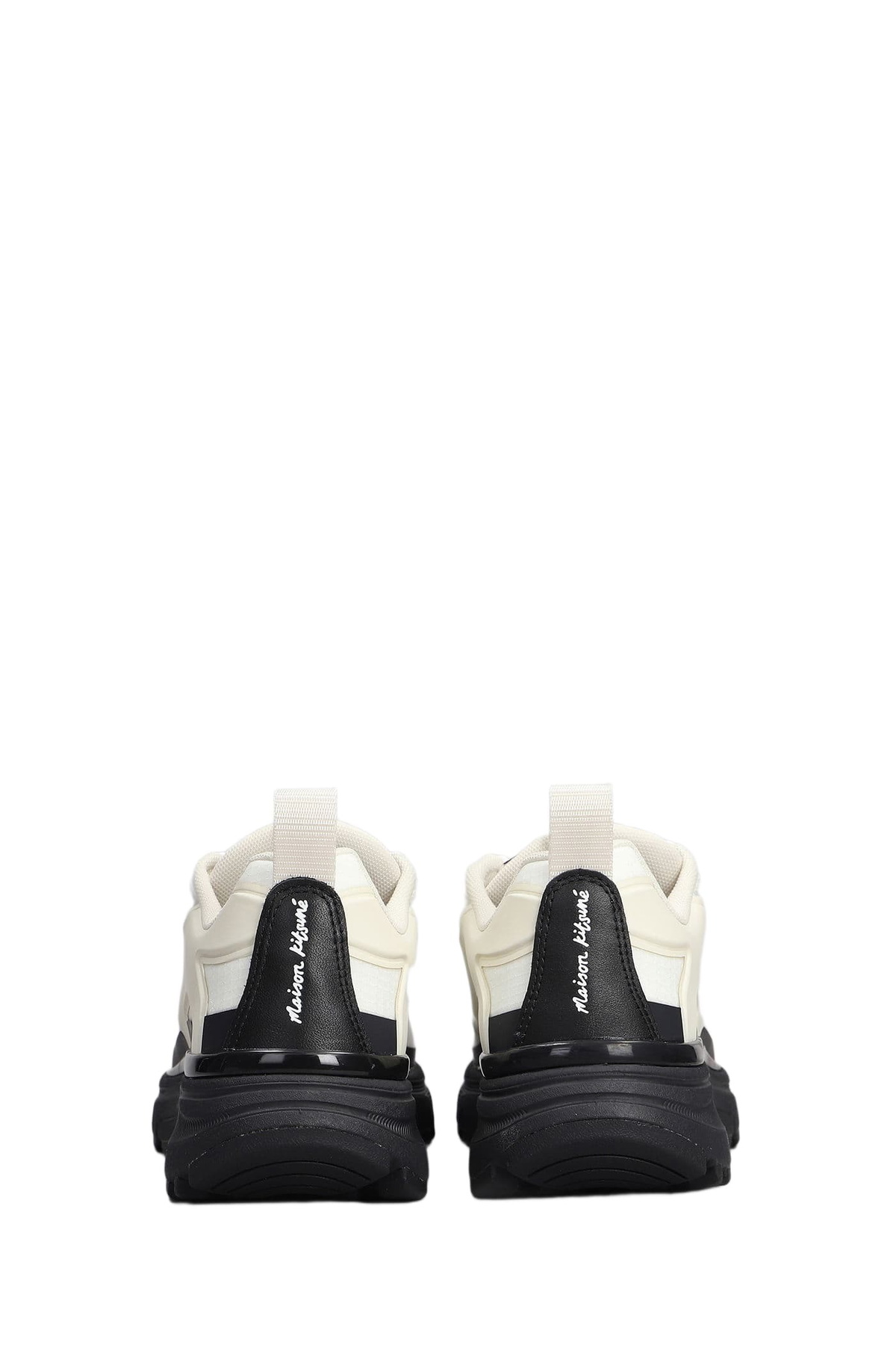 Maison Kitsuné Sora Runners Sneakers In Beige Polyester Maison Kitsune